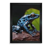 LLUTSNTH Dart Frog Blue Diamond Painting Kits for Adults 5D DIY Drill Diamond Art Kits Arts and Crafts for Beginners Sparkling Home Wall Decor Painting for Living Room Bedroom Blackwood 40 * 50cm