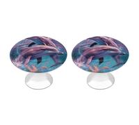 LLUTSNTH Dolphins Art Kitchen Cabinet Knobs Drawer Pulls Dresser Knobs Cabinet Pull Modern Dresser Handle Stainless Steel Drawer Handles Door Handles Cupboard Pulls 2Pcs