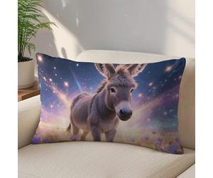 LLUTSNTH Donkey in Magic Blooms Throw Pillow Covers 12 "x20 Decorative Lumbar Pillowcase with Hidden Zipper Pillow Case Soft Cushion Cover for Couch Bedroom Living Room