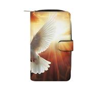 LLUTSNTH Dove Sun Art Travel Wallet Slim Leather Wallets Clutch Organizer Purse Coin Pocket for Men Women