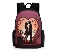 LLUTSNTH Eagle at Hunting Backpack with Pocket - 15.6-inch Laptop Sleeve Bag Casual Daypack for Work And Travel, Kissing Silhouette, 42x30.5cm, Daypack Backpacks