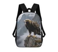 LLUTSNTH Eagle Standing on A Rock 17 Inch Laptop Backpack for Men Women Travel Daypack with Pockets Work Bag for Office
