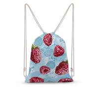 LLUTSNTH Elegant Fox Lady Drawstring Backpack for Women - Large Canvas Sackpack, Gym Sport Travel Bag, Drawstring Bags