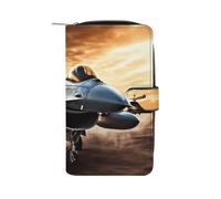 LLUTSNTH Falcon Fighter Travel Wallet Slim Leather Wallets Clutch Organizer Purse Coin Pocket for Men Women