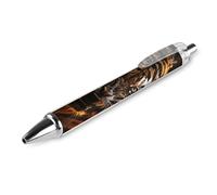 LLUTSNTH Ferocious Tiger Ballpoint Pens Black Medium Point 0.55mm Ball Point Pen Retractable Office Pens with Super Soft Grip Writing Ink Pen for Men Women 1 PCS