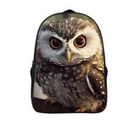 LLUTSNTH French Bulldog Laptop Backpack for Men & Women Travel Daypack with Pockets, Work Bag for Office 16 In, Cute Owl, 40x28x16cm