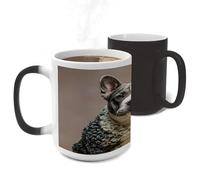 LLUTSNTH French Poodle Color Changing Mug Heat Changing Coffee Cup Funny Magic Mug Novelty Heat Sensitive Coffee Mugs for Men Women Office Christmas Birthday Gift 11 Oz