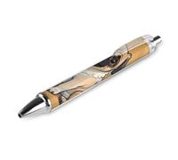 LLUTSNTH Funny Cartoon Pug Puppy Dogs Ballpoint Pens Black Medium Point 0.55mm Ball Point Pen Retractable Office Pens with Super Soft Grip Writing Ink Pen for Men Women 1 PCS