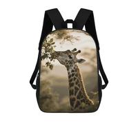 LLUTSNTH Giraffe Eating Leaves 17 Inch Laptop Backpack for Men Women Travel Daypack with Pockets Work Bag for Office