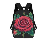 LLUTSNTH Gothic Rose 17 Inch Laptop Backpack for Men Women Travel Daypack with Pockets Work Bag for Office