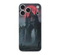 LLUTSNTH Gothic Ruin Castle for iPhone 17/Pro Case Durable Shockproof TPU Protective Cover with Cute Pattern Design Protection for Women & Men Transparent