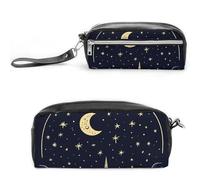 LLUTSNTH Graffiti Outside The Star Pencil Case - Large Capacity Pen Pouch Aesthetic Makeup Bag with Zipper Leather Pencil Bag for Stationery, Art Supplies, Travel Essentials