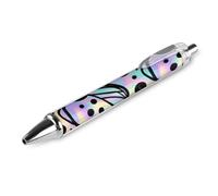 LLUTSNTH Graffiti Wave Art Ballpoint Pens Black Medium Point 0.55mm Ball Point Pen Retractable Office Pens with Super Soft Grip Writing Ink Pen for Men Women 1 PCS
