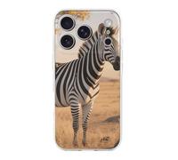 LLUTSNTH Grevy's Zebra on Grassland for iPhone 17/Pro Case Durable Shockproof TPU Protective Cover with Cute Pattern Design Protection for Women & Men Transparent