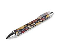 LLUTSNTH Hand Drawn Pomegranate Ballpoint Pens Black Medium Point 0.55mm Ball Point Pen Retractable Office Pens with Super Soft Grip Writing Ink Pen for Men Women 1 PCS