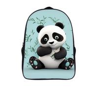 LLUTSNTH Happy Penguin in The Water Laptop Backpack for Men & Women Travel Daypack with Pockets, Work Bag for Office 16 In, Panda Star, 40x28x16cm