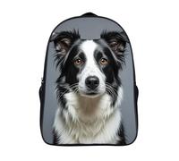 LLUTSNTH Hedgehog Sitting on Top Laptop Backpack for Men & Women Travel Daypack with Pockets, Work Bag for Office 16 In, Border Collie, 40x28x16cm