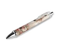 LLUTSNTH Horse Image Ballpoint Pens Black Medium Point 0.55mm Ball Point Pen Retractable Office Pens with Super Soft Grip Writing Ink Pen for Men Women 1 PCS