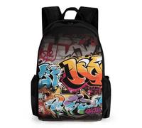 LLUTSNTH Husky Dog on A Frozen Lake Backpack with Pocket - 15.6-inch Laptop Sleeve Bag Casual Daypack for Work And Travel, Graffiti Hip Hop, 42x30.5cm