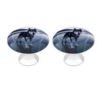 LLUTSNTH Husky Dog on A Frozen Lake Kitchen Cabinet Knobs Drawer Pulls Dresser Knobs Cabinet Pull Modern Dresser Handle Stainless Steel Drawer Handles Door Handles Cupboard Pulls 2Pcs
