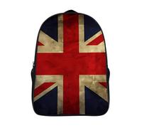 LLUTSNTH Husky Dog on A Frozen Lake Laptop Backpack for Men & Women Travel Daypack with Pockets, Work Bag for Office 16 In, British Flag, 40x28x16cm