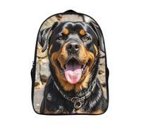 LLUTSNTH Husky Dog on A Frozen Lake Laptop Backpack for Men & Women Travel Daypack with Pockets, Work Bag for Office 16 In, Rottweiler Dogs Tongue Head, 40x28x16cm