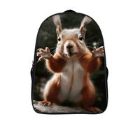 LLUTSNTH Husky Dog on A Frozen Lake Laptop Backpack for Men & Women Travel Daypack with Pockets, Work Bag for Office 16 In, Squirrel Funny Animal, 40x28x16cm