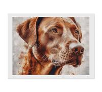 LLUTSNTH Hyper Realistic Dog 5D Diamond Painting Kits for Adults 12"x16" DIY Drill Diamond Art Kits Arts and Crafts for Beginners Sparkling Home Wall Decor Painting for Living Room Bedroom (No Frame)