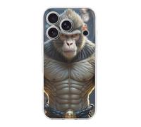 LLUTSNTH Invincible Monkey for iPhone 17/Pro Case Durable Shockproof TPU Protective Cover with Cute Pattern Design Protection for Women & Men Transparent
