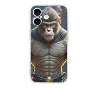 LLUTSNTH Invincible Monkey for iPhone 17/Pro Case Durable Shockproof TPU Protective Cover with Cute Pattern Design Protection for Women & Men Transparent