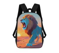 LLUTSNTH Lions in The Desert 17 Inch Laptop Backpack for Men Women Travel Daypack with Pockets Work Bag for Office