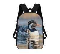 LLUTSNTH Loon Nature Birds 17 Inch Laptop Backpack for Men Women Travel Daypack with Pockets Work Bag for Office