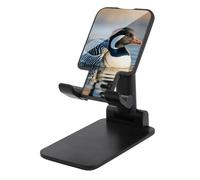 LLUTSNTH Loon Nature Birds Cell Phone Stand for Desk - Adjustable Foldable Desktop Phone Holder Cradle Dock, Portable Adjustable Stand Compatible with 4-13 Inch Smartphones & Tablets