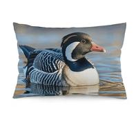 LLUTSNTH Loon Nature Birds Lumbar Throw Pillow Covers 12 "x20 Decorative Rectangle Pillowcase with Hidden Zipper Pillow Case Soft Cushion Cover for Couch Bedroom Living Room Only Cover No Insert