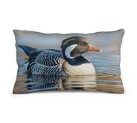 LLUTSNTH Loon Nature Birds Lumbar Throw Pillow Covers 8"x12" Decorative Rectangle Pillowcase with Hidden Zipper Pillow Case Soft Cushion Cover for Couch Bedroom Living Room Only Cover No Insert