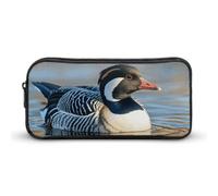 LLUTSNTH Loon Nature Birds Pencil Case - Large Capacity Pencil Pouch Aesthetic Makeup Bag with Zipper for Stationery, Art Supplies, Travel Essentials