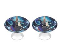 LLUTSNTH Magic Electric Guitar Cabinet Knobs 2 Pack Drawer Pulls Stainless Steel Dresser Knobs Rustic Decorative Cabinet Pull Easy Install Wardrobes Handle with Screws Door Handles Furniture Hardware