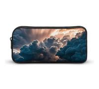 LLUTSNTH Magnificent Rainstorm Cloud Pencil Case - Large Capacity Pencil Pouch Aesthetic Makeup Bag with Zipper for Stationery, Art Supplies, Travel Essentials