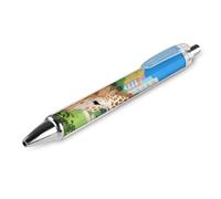 LLUTSNTH Masai Giraffe Ballpoint Pens Black Medium Point 0.55mm Ball Point Pen Retractable Office Pens with Super Soft Grip Writing Ink Pen for Men Women 1 PCS