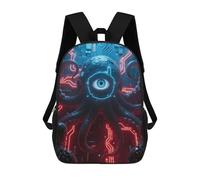 LLUTSNTH Mechanical Octopus Eyes 17 Inch Laptop Backpack for Men Women Travel Daypack with Pockets Work Bag for Office