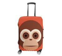 LLUTSNTH Monkey Portrait Suitcase Covers Luggage Protector - Travel Elastic Baggage Case Protective, Washable Anti-scratch Large Suit Case Cover for Suitcases Fits 19-32 Inch Luggages, white, L