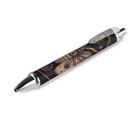 LLUTSNTH Moth Ballpoint Pens Black Medium Point 0.55mm Ball Point Pen Retractable Office Pens with Super Soft Grip Writing Ink Pen for Men Women 1 PCS