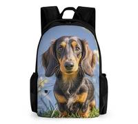 LLUTSNTH Mother Bear And Cubs Backpack with Pocket - 15.6-inch Laptop Sleeve Bag Casual Daypack for Work And Travel, Pad Dachshund, 42x30.5cm, Daypack Backpacks