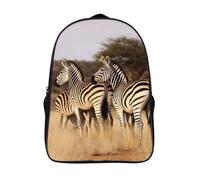 LLUTSNTH Music Notes Print Laptop Backpack for Men & Women Travel Daypack with Pockets, Work Bag for Office 16 In, Zebras on South Africa, 40x28x16cm