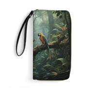 LLUTSNTH Mysterious Tropical Rainforest Womens Wallet Leather Money Clip Coin Purse Clutch Wristlet Travel Long Wallets