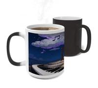 LLUTSNTH Note Cloud Tree Color Changing Mug Heat Changing Coffee Cup Funny Magic Mug Novelty Heat Sensitive Coffee Mugs for Men Women Office Christmas Birthday Gift 11 Oz