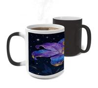 LLUTSNTH Note Flower Vine Color Changing Mug Heat Changing Coffee Cup Funny Magic Mug Novelty Heat Sensitive Coffee Mugs for Men Women Office Christmas Birthday Gift 11 Oz
