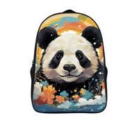 LLUTSNTH Opossum And Roses Laptop Backpack for Men & Women Travel Daypack with Pockets, Work Bag for Office 16 In, Rainbow Cartoon Panda, 40x28x16cm, Daypack Backpacks