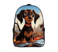 LLUTSNTH Opossum And Roses Laptop Backpack for Men & Women Travel Daypack with Pockets, Work Bag for Office 16 In, I Love My Dog Dachshunds, 40x28x16cm, Daypack Backpacks
