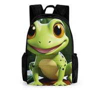 LLUTSNTH Orangutan Taking Photo Backpack with Pocket - 15.6-inch Laptop Sleeve Bag Casual Daypack for Work And Travel, Cute Frog, 42x30.5cm